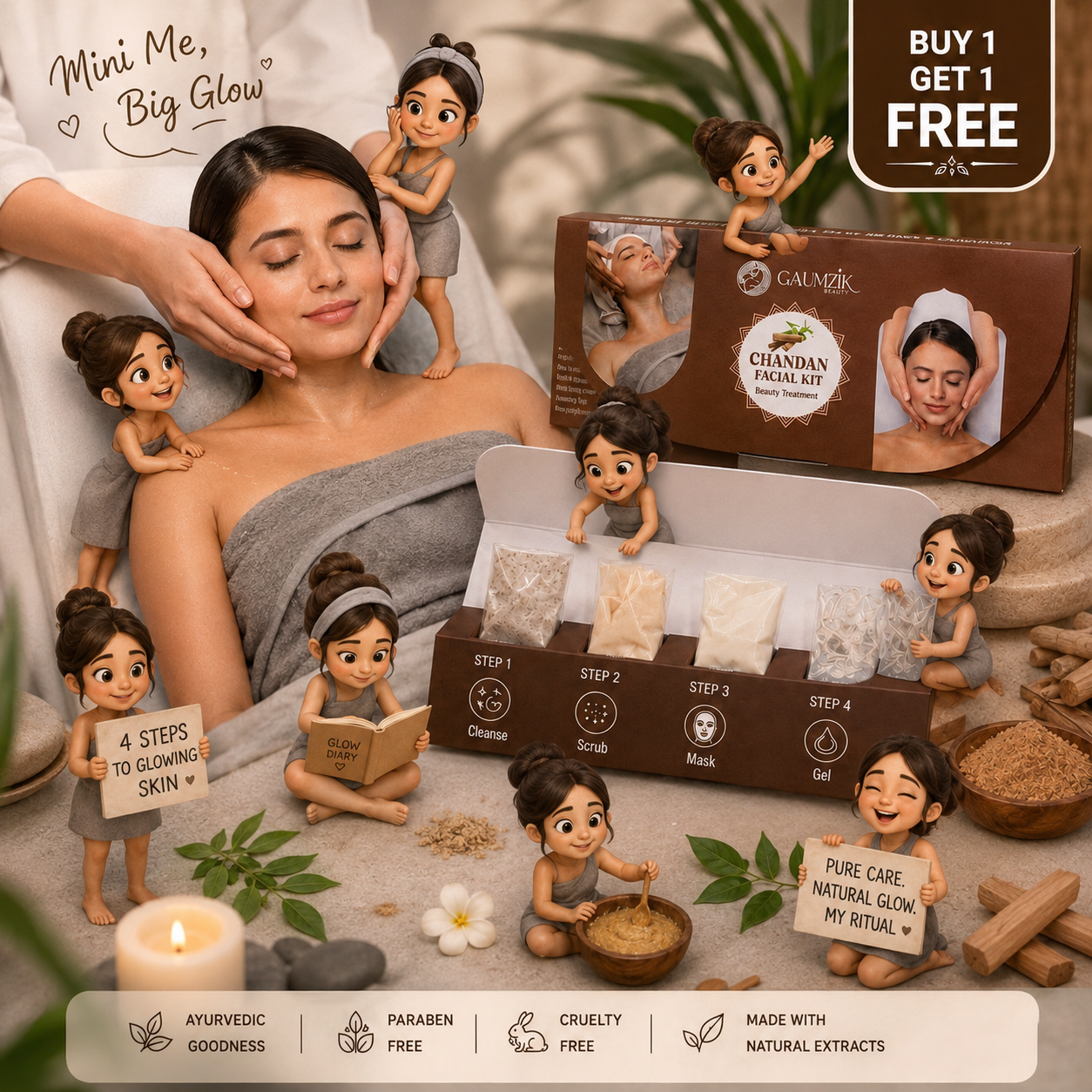Gaumzik Chandan Facial Kit.