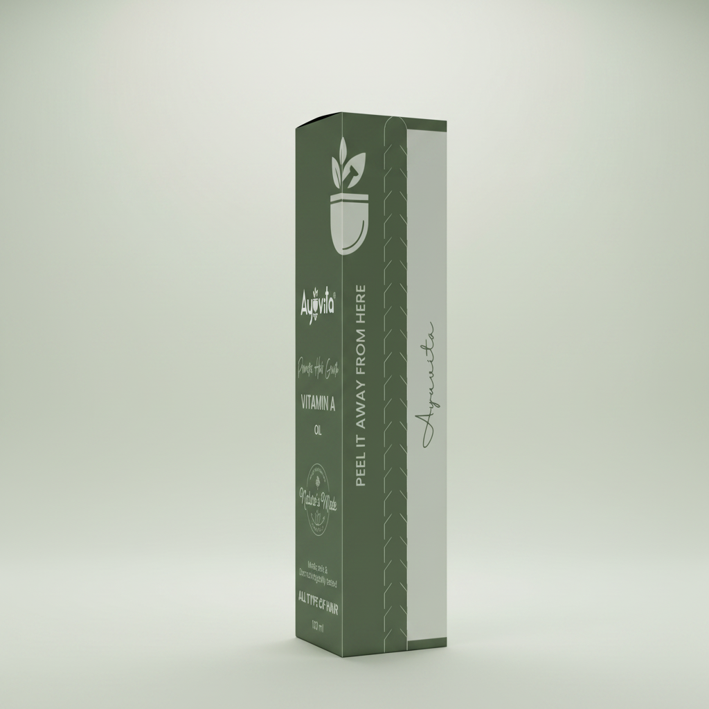 Green skincare product packaging with brand logo on a green background
