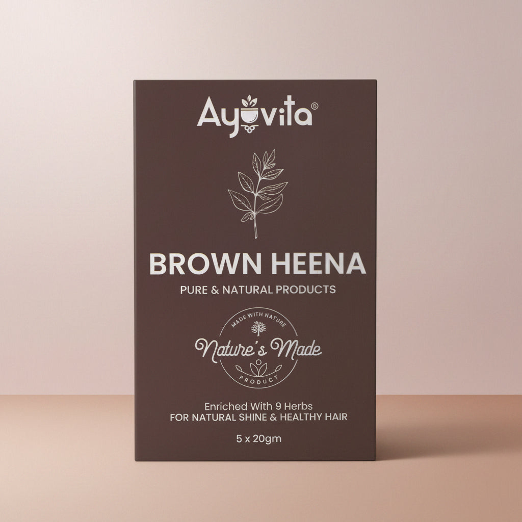 Ayuvita Brown Heena packaging on a white background