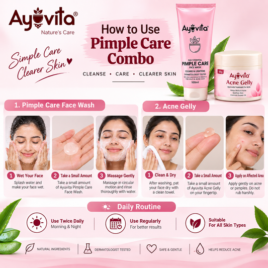 Ayuvita Pimple Care Face Wash & Acne Gelly Combo