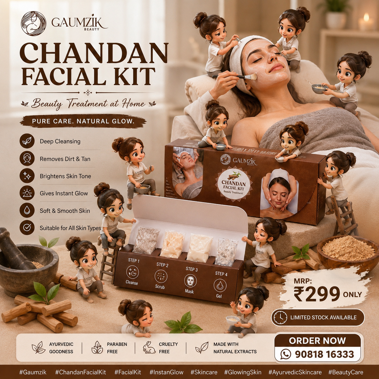 Gaumzik Chandan Facial Kit.
