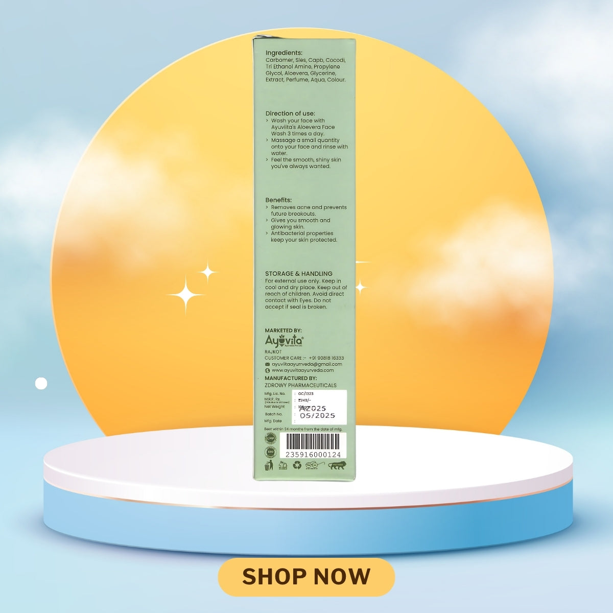 Ayuvita Aloevera Face Wash