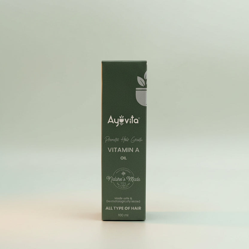 Ayovita Vitamin A Oil packaging on a white background