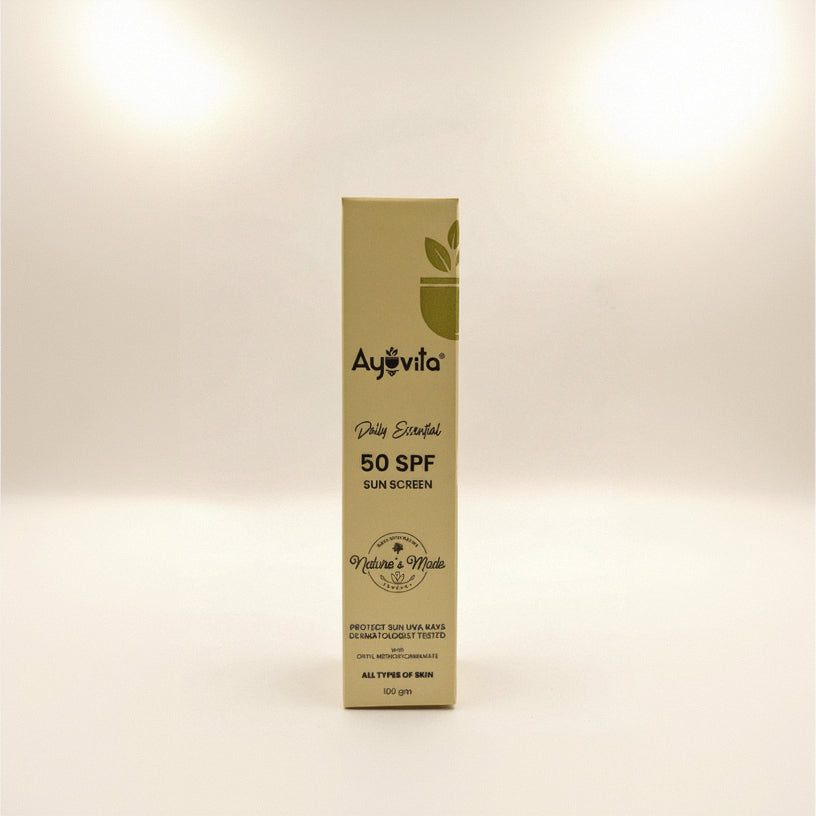 Ayovita sunscreen packaging on a white background