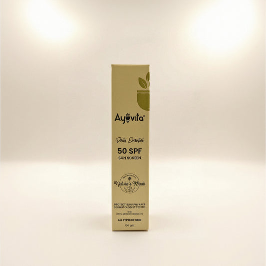 Ayovita sunscreen packaging on a white background